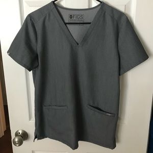 Figs Graphite Casma Scrub Top Size Small